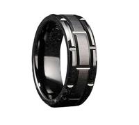 HUANGBONIG Bague de couple géométrique simple personnalité tempérament de l'Europe et des États-Unis, 10(th)