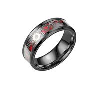 HUANGBONIG Bague d'engrenage simple et créative exquise pour hommes européens et américains, No.6, Métal