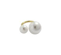 HUANGBONIG Bague d'ouverture asymétrique avec perle super large qui ne se décolore pas, bague d'index de personnalité - WR23079B1