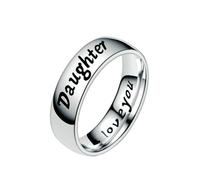 HUANGBONIG Bague en titane avec personnalité créative, simple et décontractée, No. 7, Métal