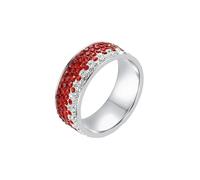 HUANGBONIG Bague en titane multicolore dégradé de personnalité tempérament 5 rangées bague couple, 10(th), Métal