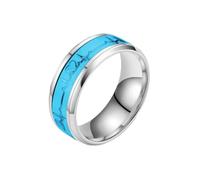 HUANGBONIG Bague lumineuse pour couples, No.8, Métal