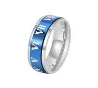 HUANGBONIG Bague rotative numérique en titane tendance pour étudiants en littérature, 12(th)