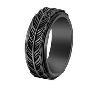 HUANGBONIG Bague rotative rétro en titane pour homme, No. 9