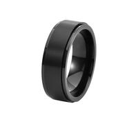 HUANGBONIG Bague rotative simple en acier titane pour soulager le stress de l'Europe et des États-Unis., 12(th)