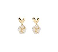 HUANGBONIG Boucles d'oreilles blanches pour belle-mère - Design - Bijou - Amour - belle-mère blanche