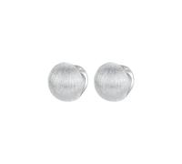 HUANGBONIG Boucles d'oreilles en forme de boule brossée pour femme - Style simple - Bijoux ronds brossés.