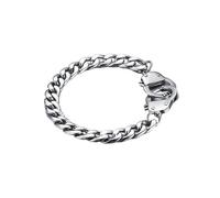 HUANGBONIG Bracelet coréen en acier inoxydable - Menottes - Couleur acier