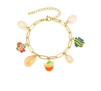 HUANGBONIG Bracelet double couche personnalisé en acier inoxydable avec perles d'imitation européens et américains, Métal