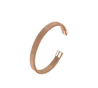 HUANGBONIG Bracelet élastique en maille d'acier titane en forme de C pour homme, Métal