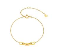 HUANGBONIG Bracelet en acier inoxydable à cinq sections avec boucle carrée pour femme, Métal