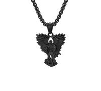 HUANGBONIG Collier archange sacré en acier titane pour homme Minorité littéraire rétro, Métal