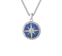 HUANGBONIG Collier avec pendentif œil de tigre huit étoiles en acier inoxydable pour homme, Métal