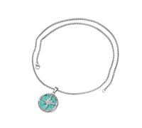 HUANGBONIG Collier avec pendentif œil de tigre huit étoiles en acier inoxydable pour homme, Métal