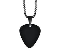 HUANGBONIG Collier avec pendentif médiator en acier inoxydable pour homme européen et américain, Métal