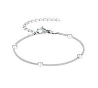 HUANGBONIG Collier créatif en acier inoxydable avec perles simples, bijoux créatifs, Métal