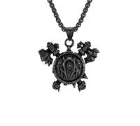 HUANGBONIG Collier en acier titane pirate Tomahawk personnalité minoritaire ornements littéraires, Métal