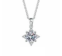 HUANGBONIG Collier huit étoiles en argent sterling pour femme, Métal