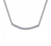 HUANGBONIG Collier monobloc en argent pur Mosan diamant coréen bijoux personnalisés pour dames -2,2 carats diamant Mosan
