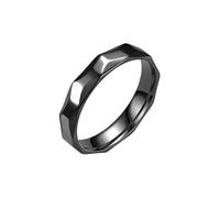 HUANGBONIG Les couples européens et américains sont populaires avec des bagues en acier titane en forme de diamant., No.9, Métal