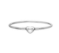 HUANGBONIG Les hommes peuvent ouvrir la chaîne serpent en acier en forme de cœur simple personnalité bracelet longueur 21 cm