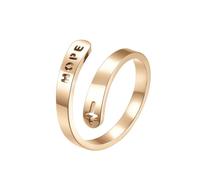 HUANGBONIG Lot de 2 anneaux croisés en acier titane avec ouverture réglable, 8#, Métal