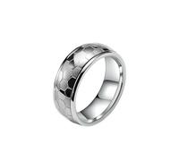 HUANGBONIG Lot de 2 anneaux de football rotatifs en titane pour homme européens et américains, 8#, Métal