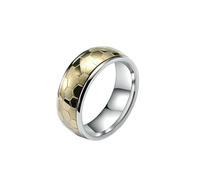 HUANGBONIG Lot de 2 anneaux de football rotatifs en titane pour homme européens et américains, 8#, Métal