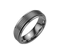 HUANGBONIG Lot de 2 bagues de couple au design simple Europe et Amérique, 13(th), Métal