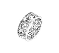 HUANGBONIG Lot de 2 bagues de loup-garou en acier titane pour homme et femme, 10#, Métal