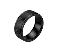 HUANGBONIG Lot de 2 bagues en acier inoxydable givré pour l'Europe et l'Amérique, 13(th)