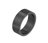 HUANGBONIG Lot de 2 bagues en titane gris brossé mat, 10#, Métal