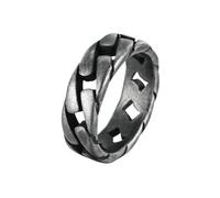 HUANGBONIG Lot de 2 bagues exquises en acier titane pour homme européen et américain, US size No.7, Métal