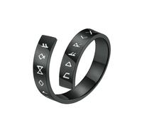 HUANGBONIG Lot de 2 bagues ouvertes en titane avec symbole du personnage viking, 10#, Métal