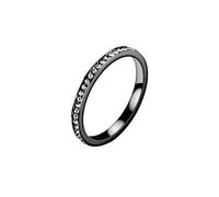 HUANGBONIG Lot de 2 bagues simples en acier titane incrusté de diamants pour femme européens et américains 2 mm, No. 9, Métal