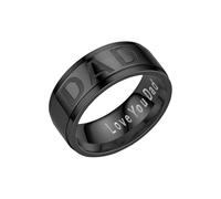 HUANGBONIG Lot de 2 bagues simples et exquises en acier titane pour homme européen et américain, No. 7, Métal