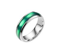 HUANGBONIG Lot de 2 petites bagues géométriques émaillées pour les amateurs européens et américains, No. 7, Métal