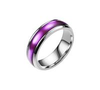 HUANGBONIG Lot de 2 petites bagues géométriques émaillées pour les amateurs européens et américains, No. 8, Métal