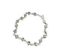 HUANGBONIG LS0177 Bracelet en argent pur galvanoplastie pour femme