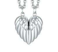 HUANGBONIG Pendentif en forme d'ailes d'ange européen et américain en acier inoxydable pour couple, Métal