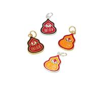 HUANGBONIG Pendentif gourde porte-bonheur en argent pur à faire soi-même, accessoires en corde tissée à la main, Métal