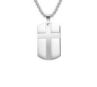 HUANGBONIG Pendentif militaire en forme de croix en acier inoxydable pour hommes européens et américains., Métal