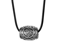 HUANGBONIG Pendentif rétro en acier titane avec quatre dieux bête chinoise minorité bijoux argent