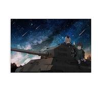HUANGCHOU Poster Anime Girls Und Panzer 16 sur toile pour décoration de chambre à coucher, paysage sportif, bureau, chambre, cadeau, 30 x 45 cm, sans cadre :