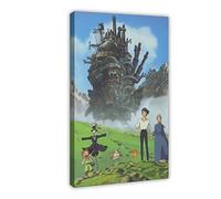 HUANGCHOU Poster Anime Howl's Moving Castle 3 sur toile pour décoration de chambre à coucher, paysage sportif, bureau, chambre, cadeau, 30 x 45 cm, style 1