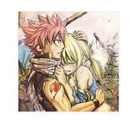 HUANGCHOU Poster d'anime Fairy Tail Natsu Lucy 42 sur toile pour décoration de chambre à coucher, paysage sportif, bureau, chambre, cadeau, 50 x 50 cm, sans cadre :