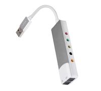 HUANGENG Carte son externe USB avec son numérique SPDIF pour systèmes de son surround 5.1 et 7.1, corps en aluminium
