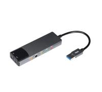 HUANGENG Carte son externe USB avec son numérique SPDIF pour systèmes de son surround 5.1 et 7.1, corps en aluminium