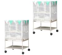 HUANGGG Lot de 2 filets anti-éclaboussures lavables pour grande cage à oiseaux et petits animaux domestiques