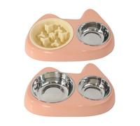 HUANGGG Lot de 2 gamelles inclinées réglables pour animal domestique - Gamelle pour chat - Distributeur d'eau pour chats
